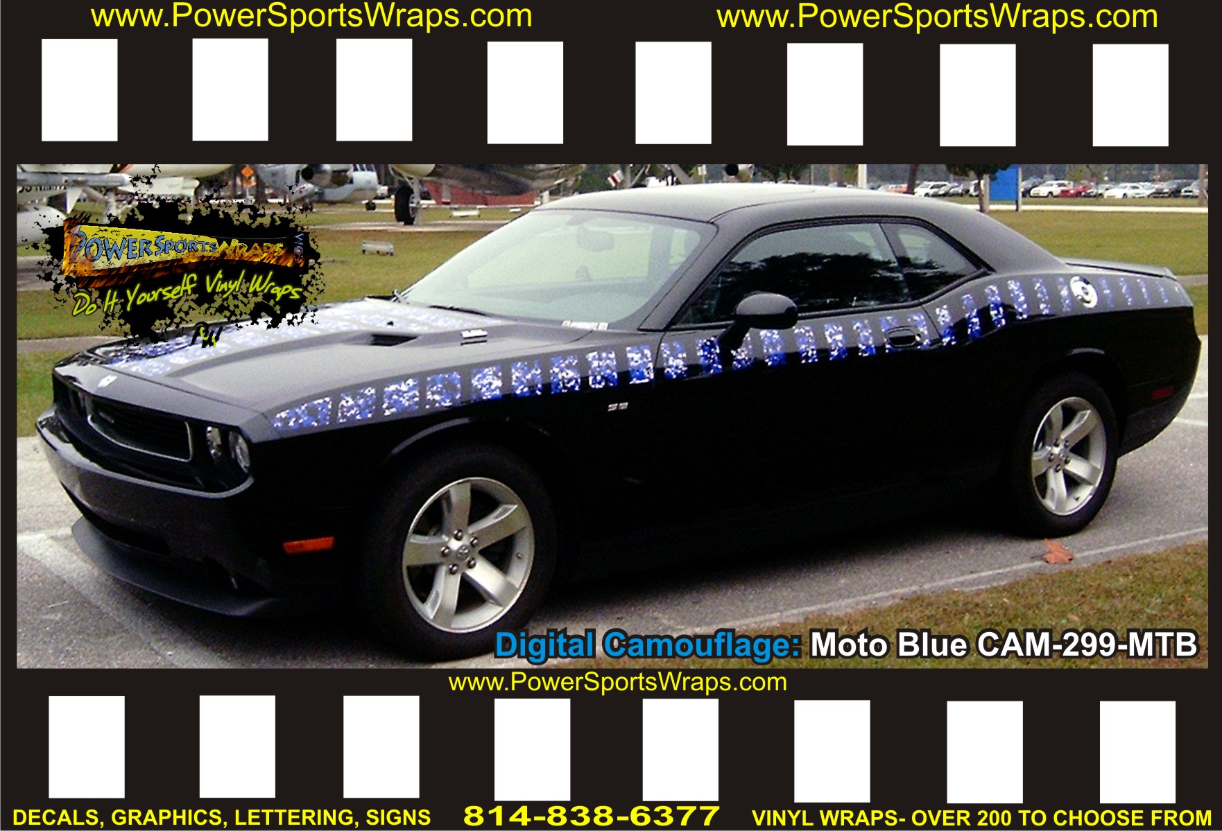 Camo Covering Digital Blue vinyl decals, wraps, graphics and more.. powersportswraps.com